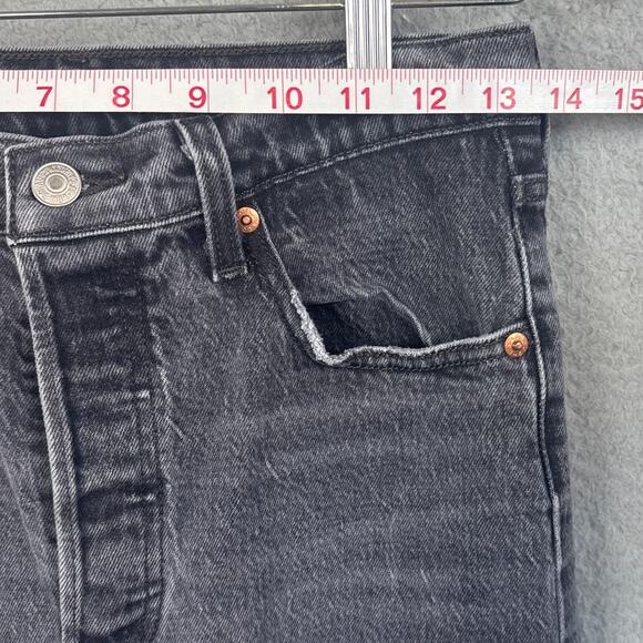 Levi's Ribcage Straight Jeans Joli Thorax Droit Black Wash Size 28 French Levi's - Picture 5 of 11
